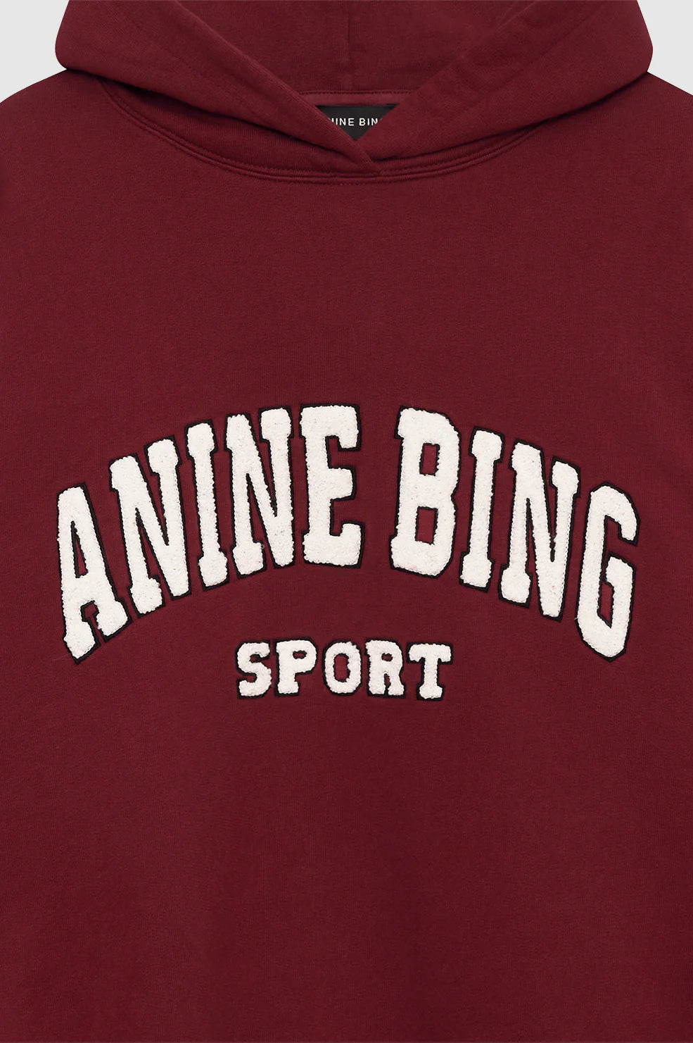 Anine Bing Alec Hoodie Sport in Cabernet