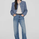 Anine Bing Amber Jacket in Blue Tweed