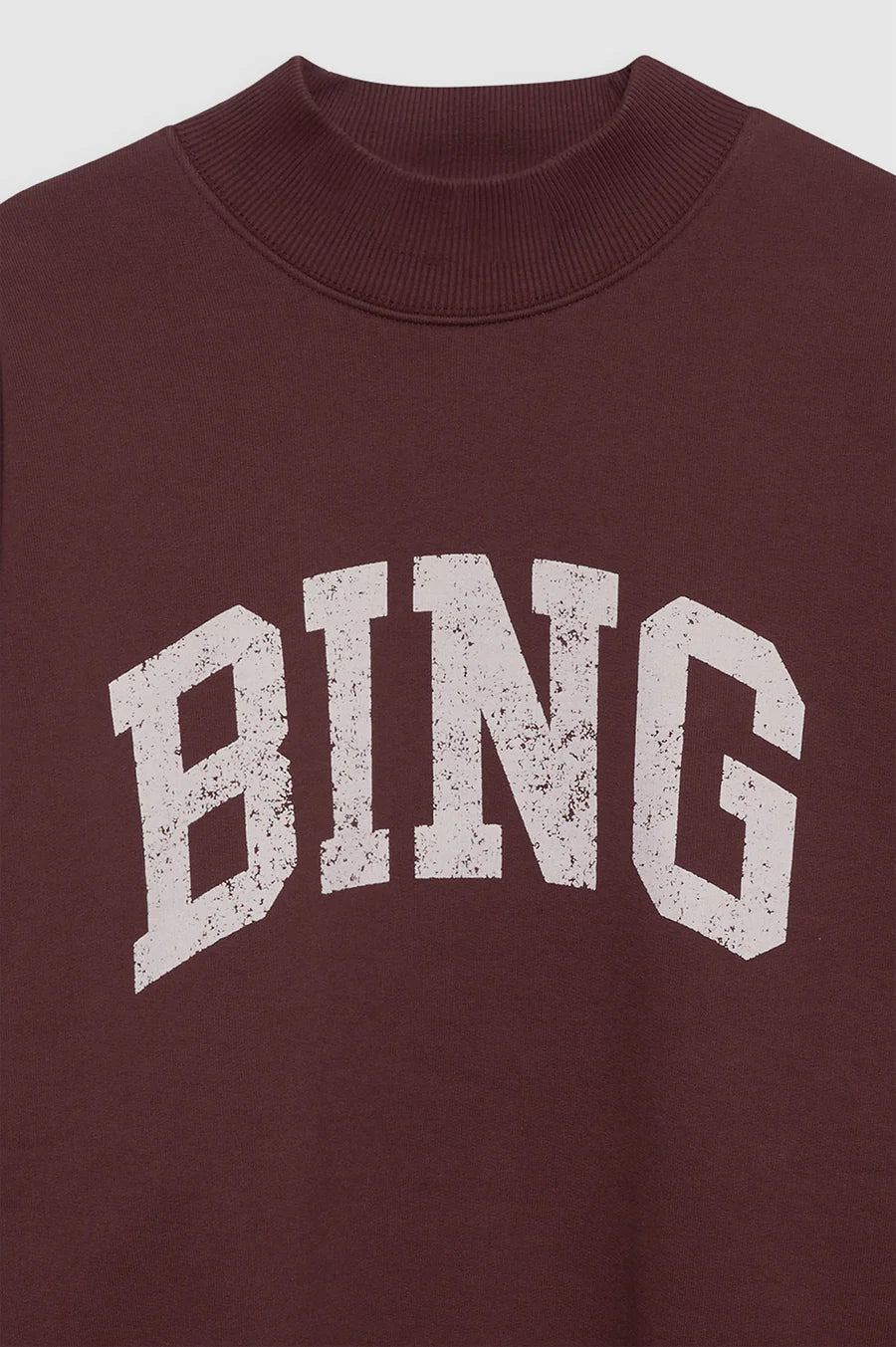 Anine Bing Bradie Sweatshirt Bing in Deep Burgundy