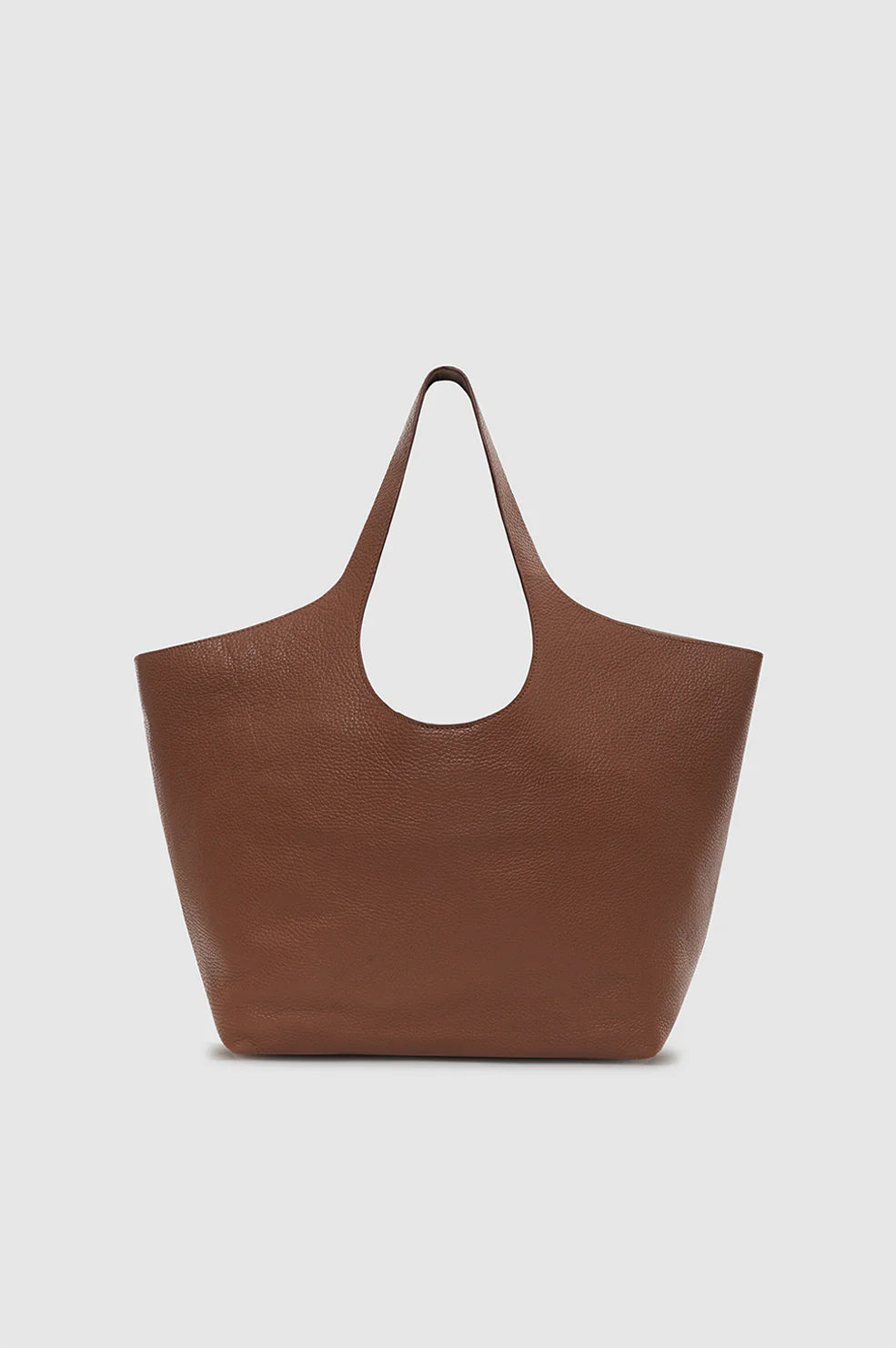 Anine Bing Lili Tote in Cognac Pebbled