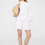 Anine Bing Miles Sweatshirt Framed Monogram in Off White