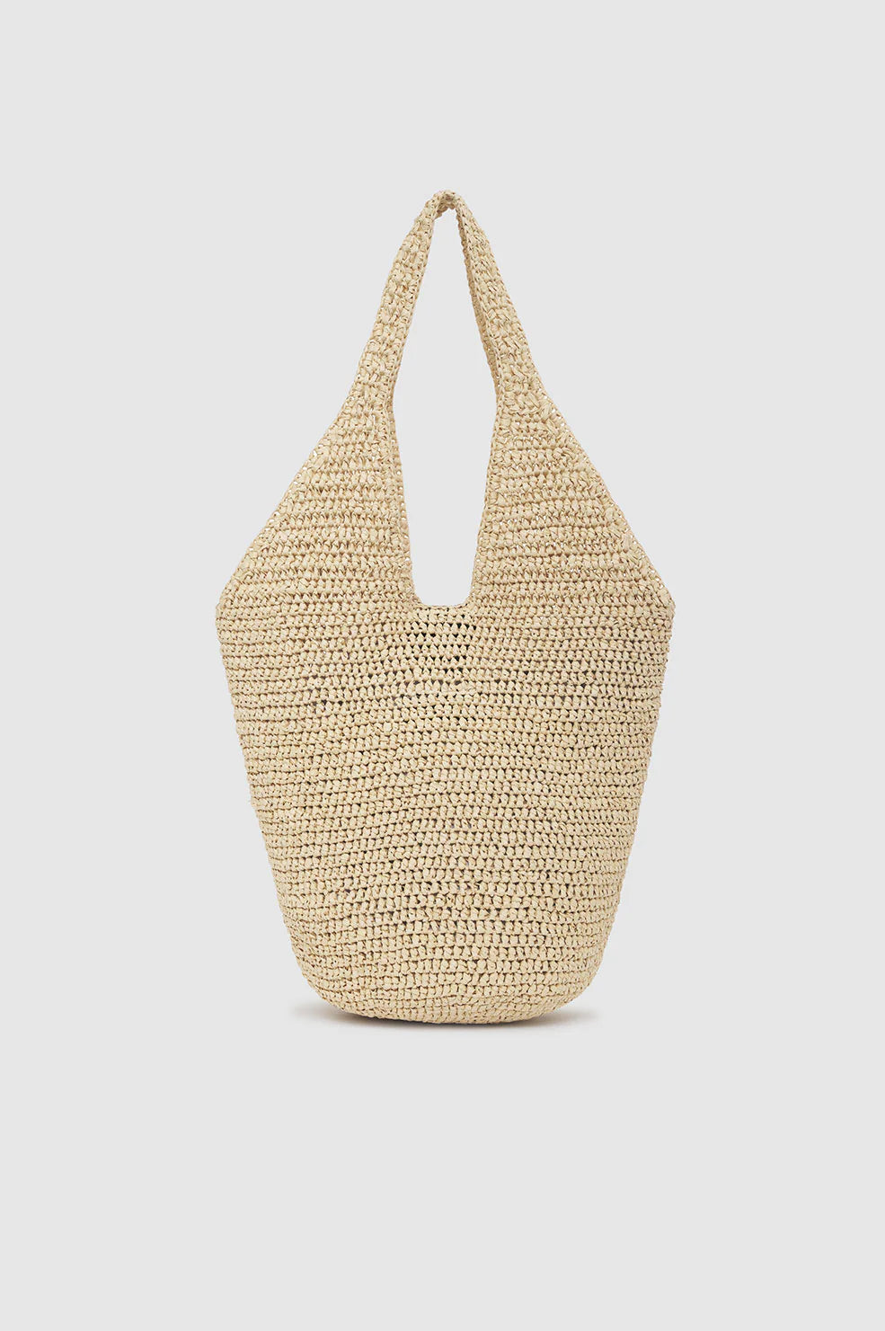 Anine Bing Small Leah Hobo in Natural with Black