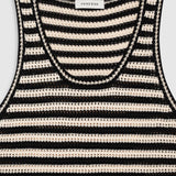 Anine Bing  Arie Dress in Black and Ivory Stripe