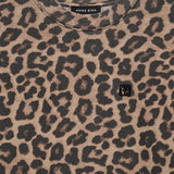Anine Bing Beth Mini Dress in Black and Brown Leopard