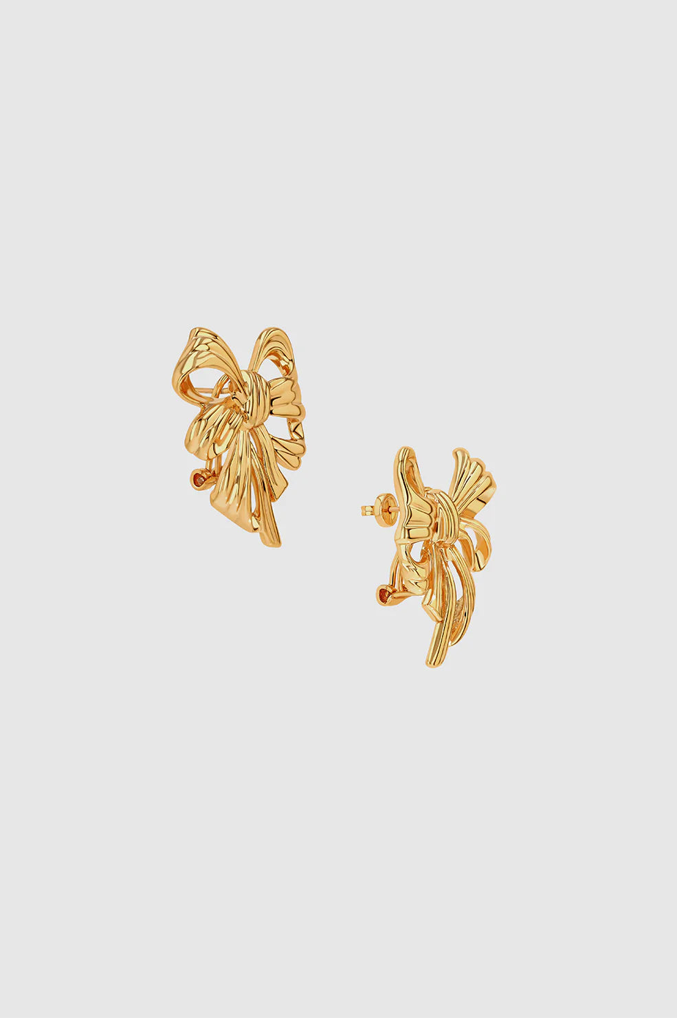 Anine Bing Bow Earrings in Gold