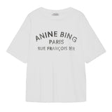 Anine Bing Cohen Tee Paris Stencil in Ivory