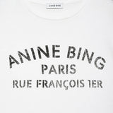 Anine Bing Cohen Tee Paris Stencil in Ivory
