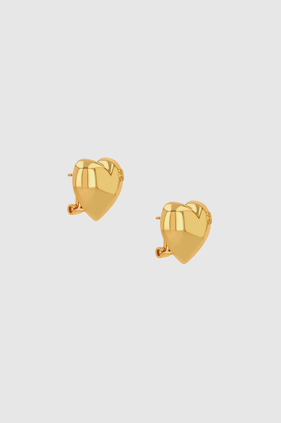 Anine Bing Heart Earrings in Gold