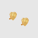 Anine Bing Heart Earrings in Gold