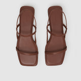 Anine Bing Hilda Flat Sandals in Cognac
