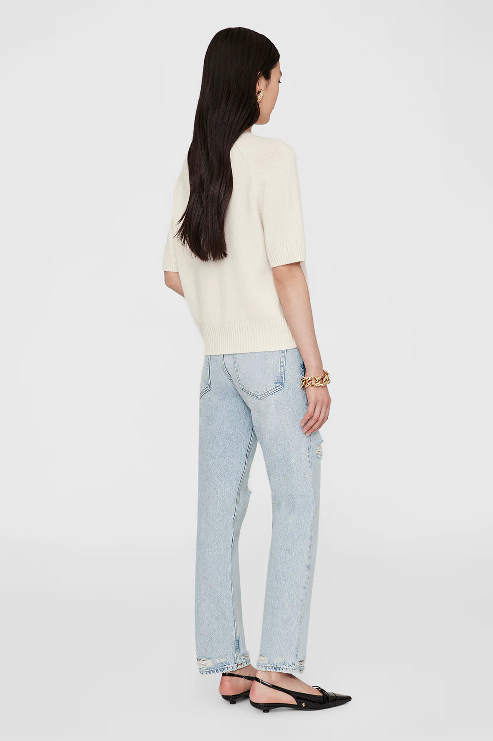 Anine Bing Jackson Sweater in Ivory