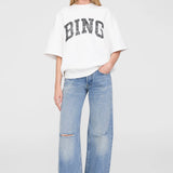 Anine Bing Jay Sweatshirt Bing in Off White
