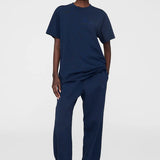 Anine Bing Jeremy Baseball Cap in Ivory and Navy