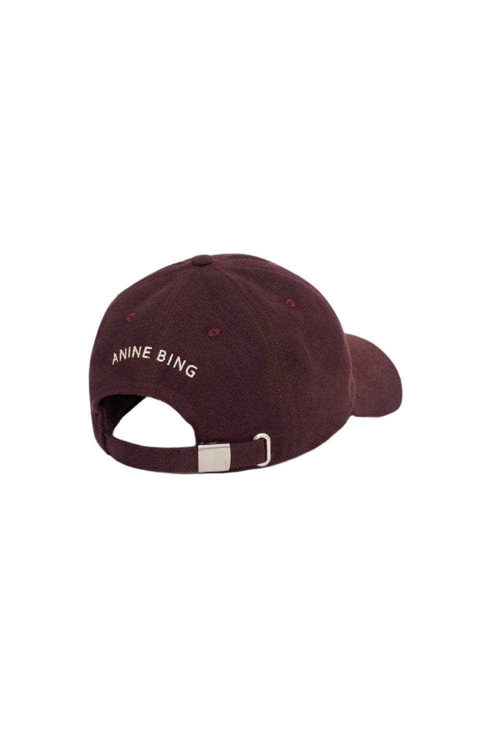 Anine Bing Jeremy Baseball Cap Letterman in Dark Burgundy