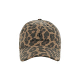 Anine Bing Jeremy Baseball Cap in Black and Brown Leopard