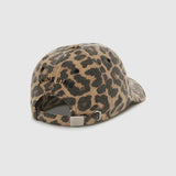 Anine Bing Jeremy Baseball Cap in Black and Brown Leopard
