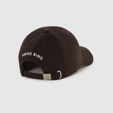 Anine Bing Jeremy Baseball Cap in Dark Brown