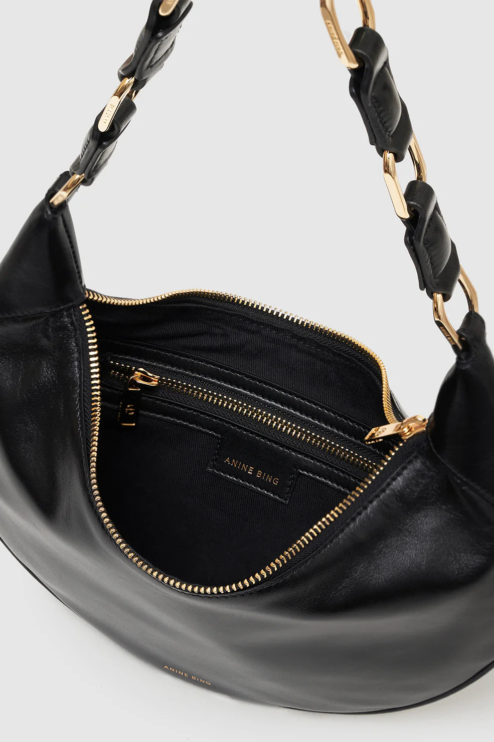 Anine Bing Kate Hobo Bag in Black