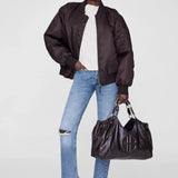 Anine Bing Leon Bomber in Deep Brown