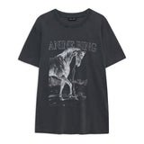 Anine Bing Lili Tee Horse in Washed Black