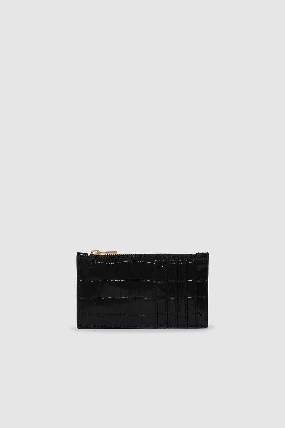 Anine Bing Lucy Card Holder in Black Embossed