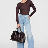Anine Bing Medium Kate Tote in Dark Brown