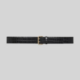 Anine Bing Mila Belt in Embossed Black
