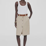 Anine Bing Mila Belt in Embossed Brown