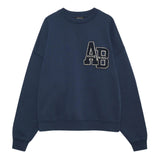 Anine Bing Miles Oversized Sweatshirt Letterman in Washed Navy