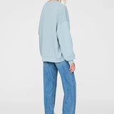 Anine Bing Miles Oversized Sweatshirt Letterman in Pastel Blue