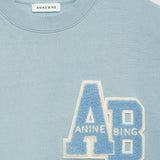 Anine Bing Miles Oversized Sweatshirt Letterman in Pastel Blue