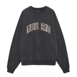 Anine Bing Miles Sweatshirt in Anine Bing Leopard Washed Black