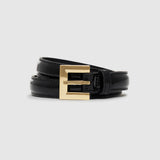 Anine Bing Nicola Belt in Black Patent