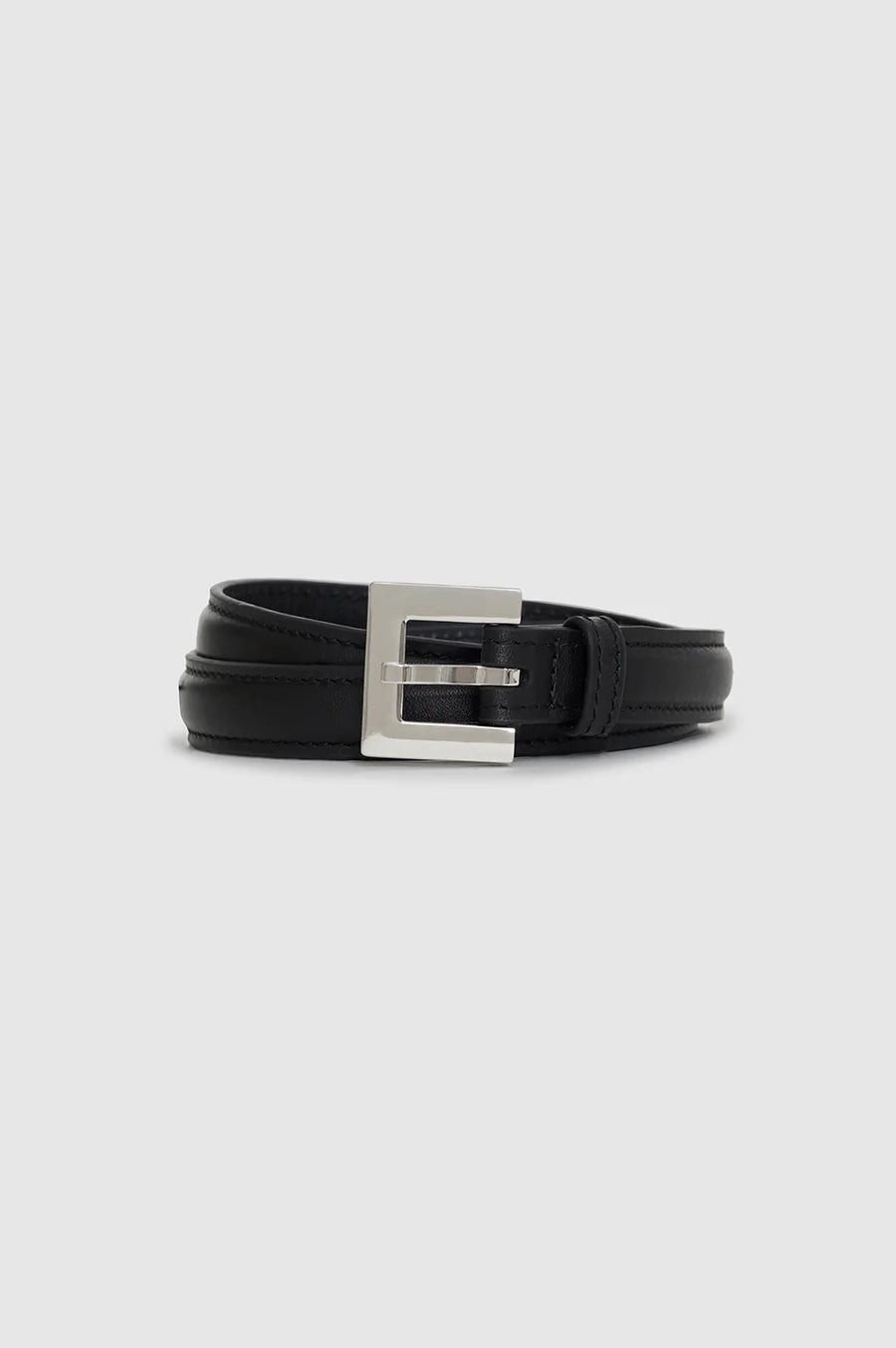 Anine Bing Nicola Belt in Black with Silver