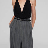 Anine Bing Nicola Belt in Black with Silver