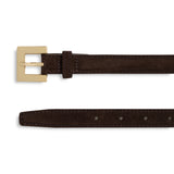 Anine Bing Nicola Belt in Dark Brown Suede