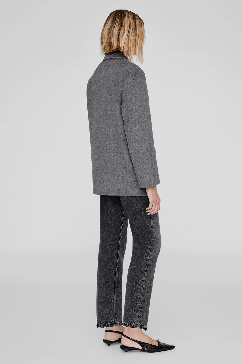 Anine Bing Quinn Blazer in Heather Grey