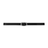 Anine Bing Small Signature Link Belt in Black with Silver