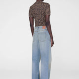 Anine Bing Sylvie Tee in Black and Brown Leopard