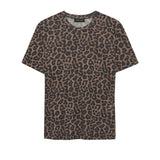 Anine Bing Sylvie Tee in Black and Brown Leopard
