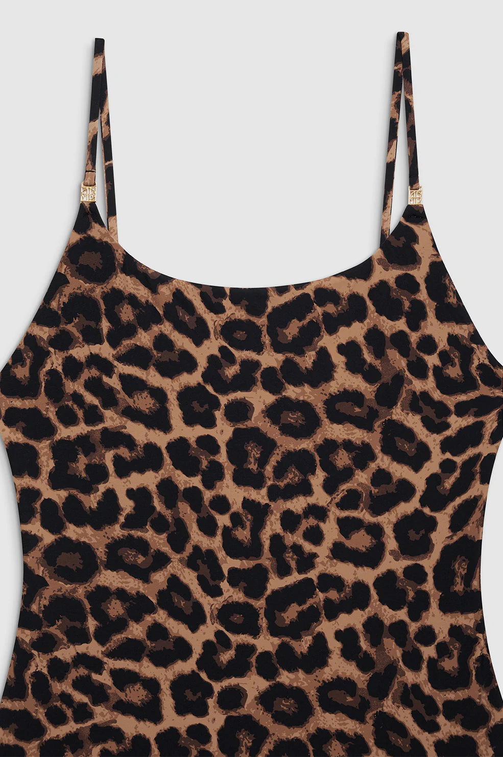 Anine Bing Vesta One Piece in Black and Brown Leopard