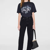 Anine Bing Walker Tee California in Vintage Black