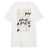Anine Bing Walker Tee Empowerment in Ivory