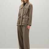 A Emery Bennett Jacket in Flax Melange