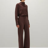 A Emery Estee Bias Pant ln Matte in Bordeaux