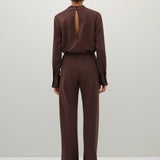 A Emery Estee Bias Pant ln Matte in Bordeaux