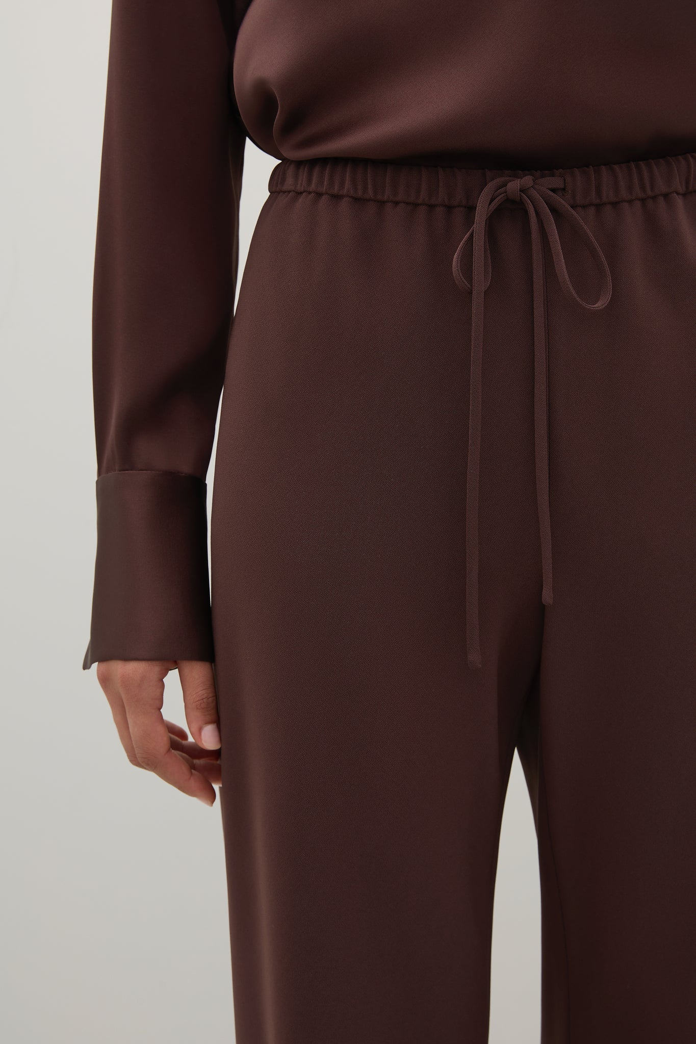 A Emery Estee Bias Pant ln Matte in Bordeaux