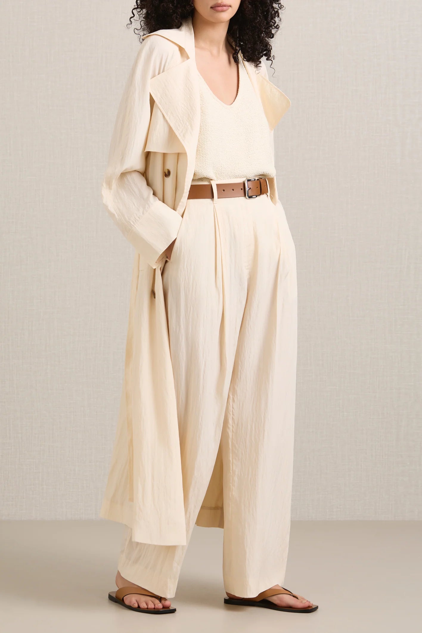 A Emery Goddard Parachute Pant in Bisque