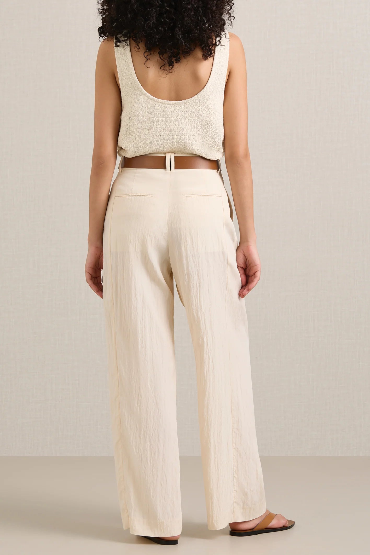 A Emery Goddard Parachute Pant in Bisque