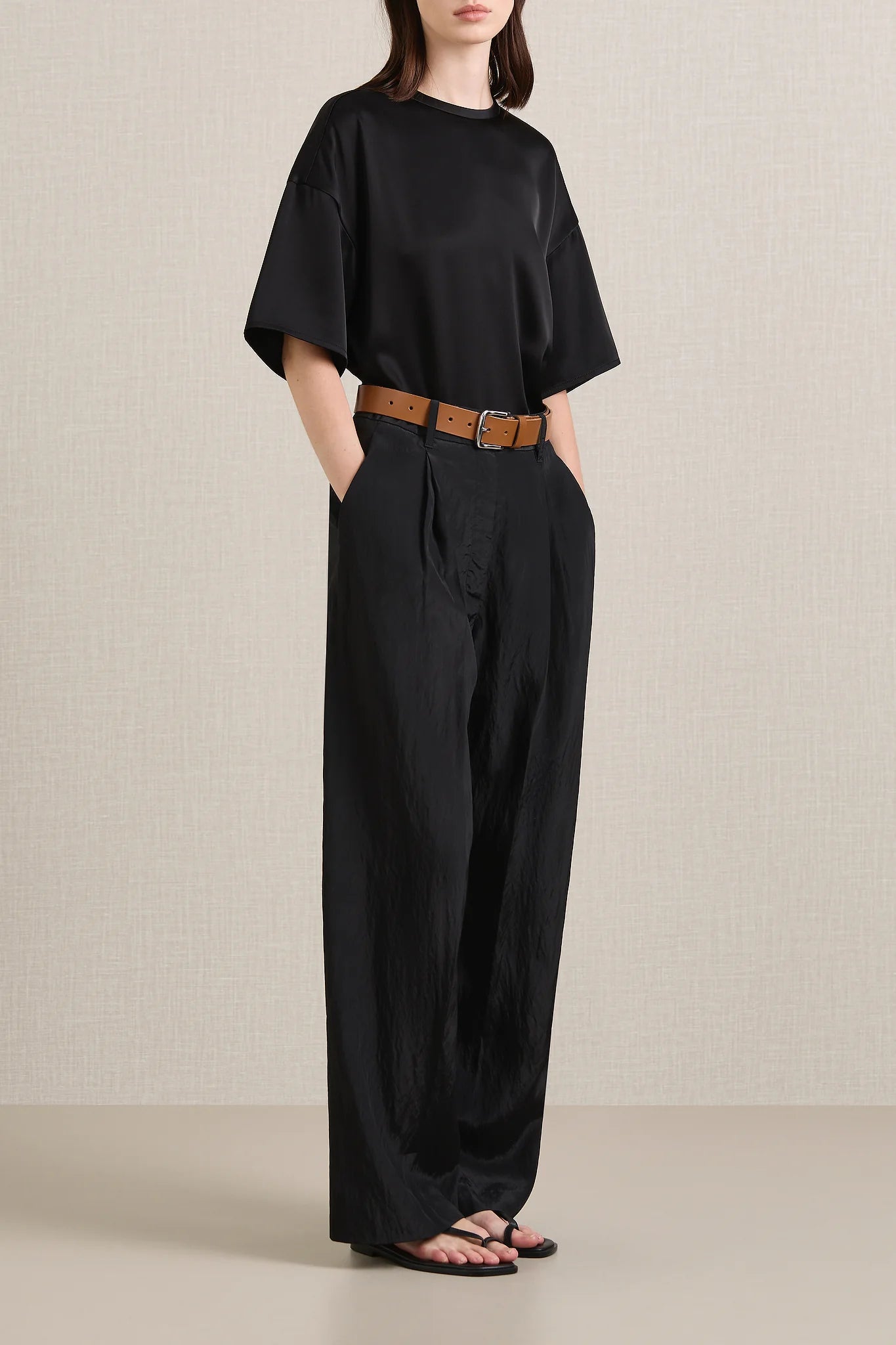 A Emery Goddard Parachute Pant in Black